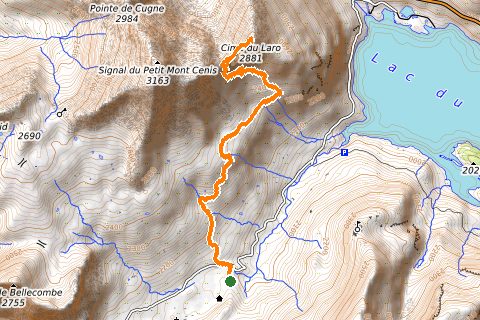 Carte de la trace RANDO-Cime du Laro, Pas de la Beccia versant S-15-sept-2026.gpx