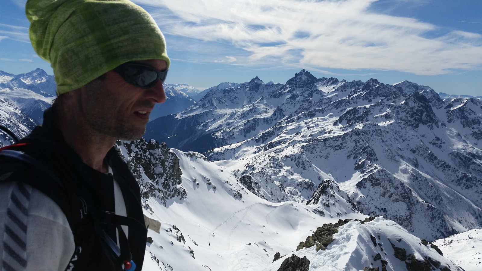 Bruno au sommet de la dent du Pra