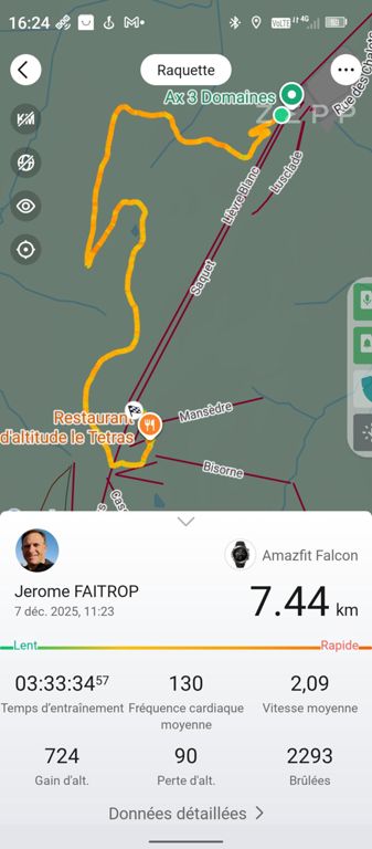 Sortie en raquettes le midi à Ax-les-Thermes