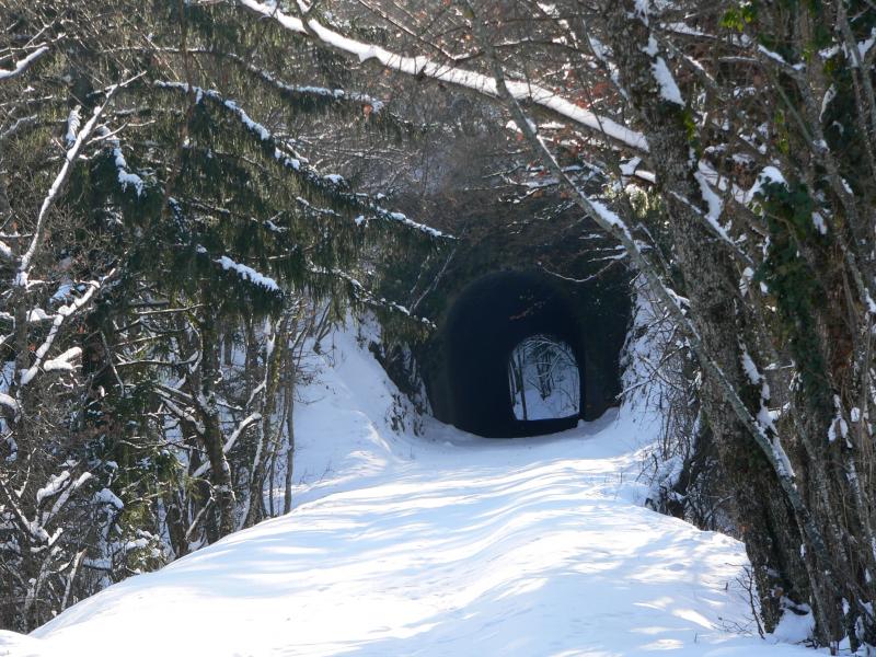 A l'approche du premier tunnel