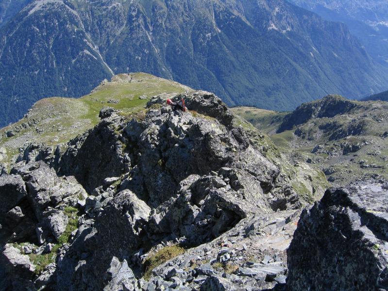 Arête Sud-Est, sous le sommet