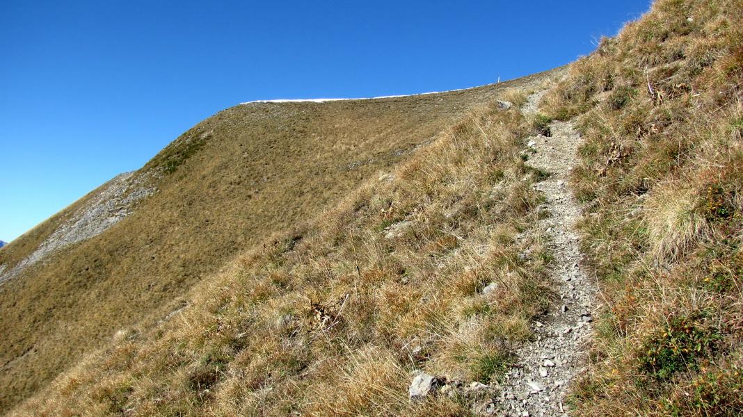 Arivée sur la crête.