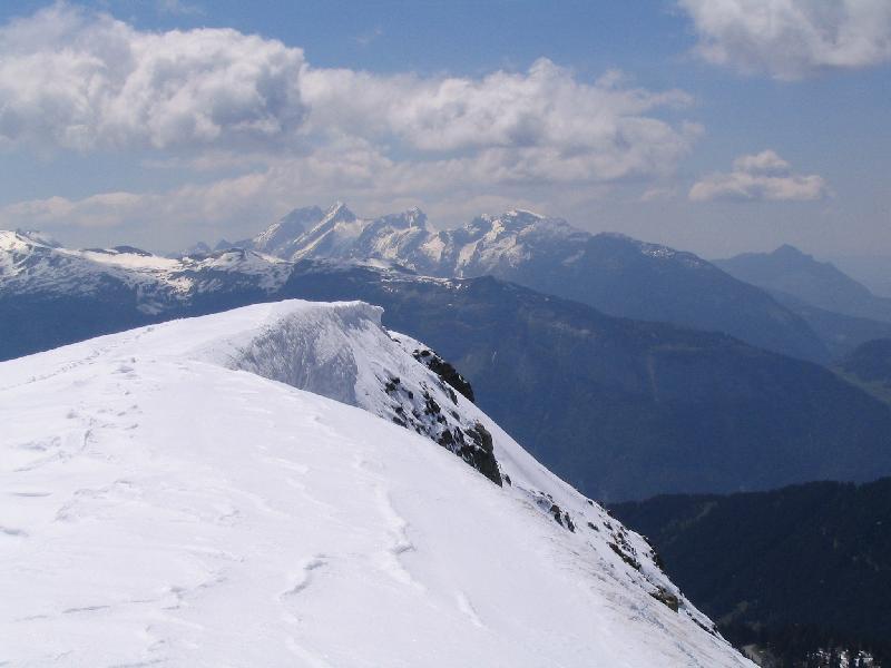 Arrête neigeuse à la Tête des Grands Vans