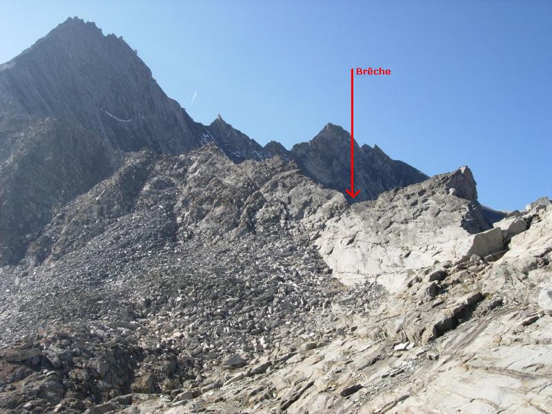 Arrivée à la brêche