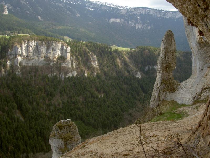 Au début de la vire médiane