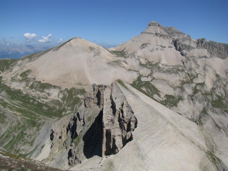 Au sommet (vue vers le nord)