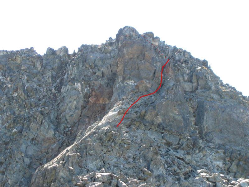 accès au sommet du Bec d'Arguille