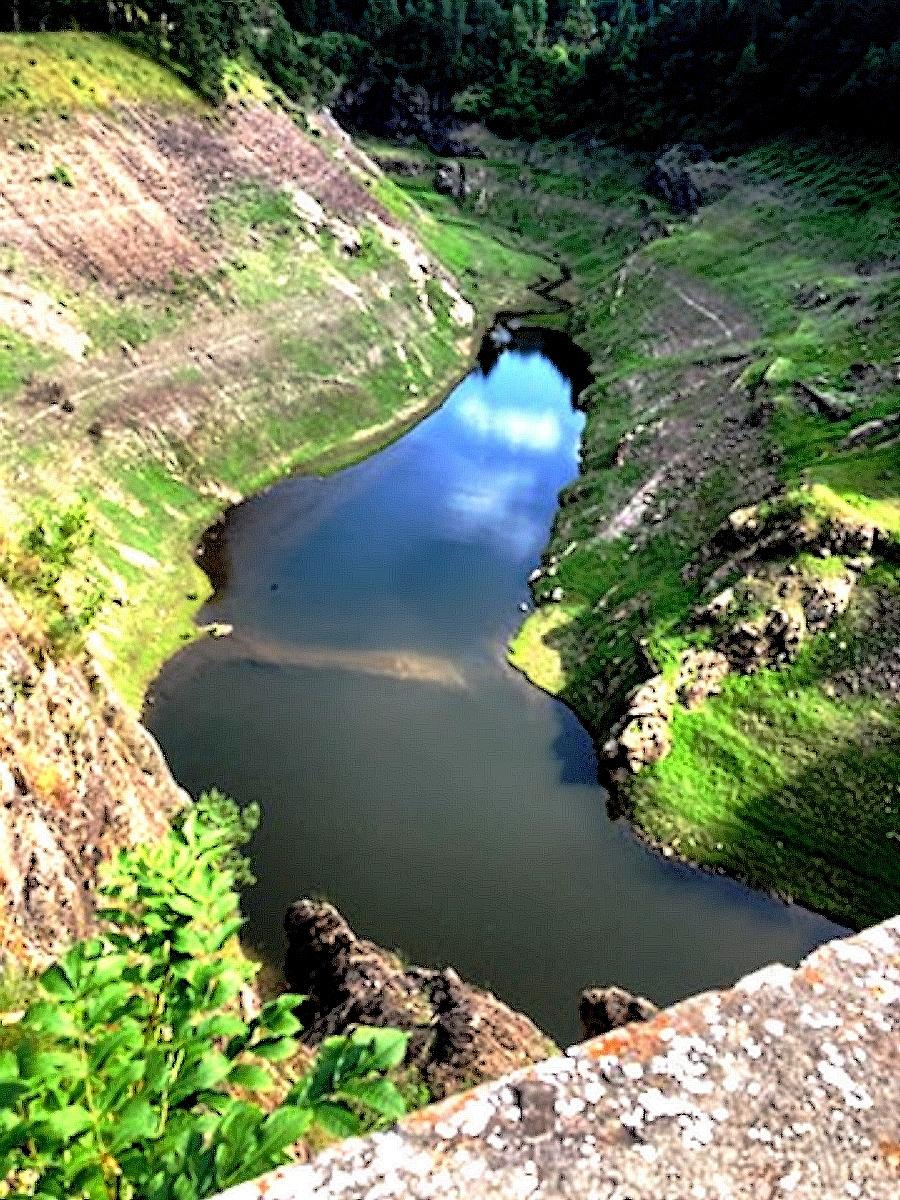 ancien lac du Gouffre d'Enfer depuis sa digue