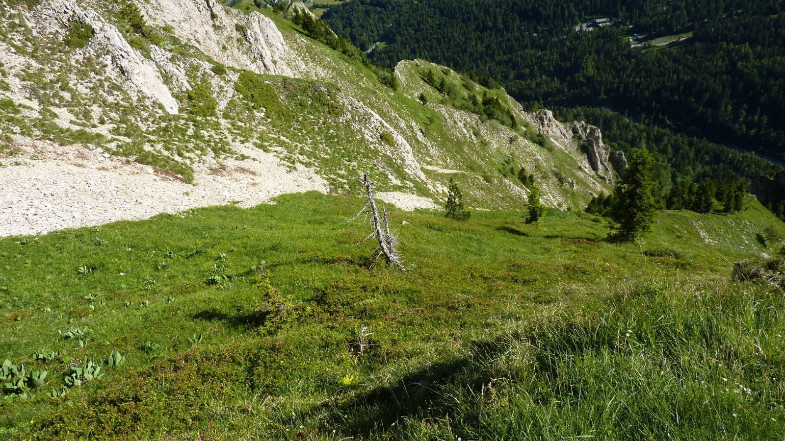 AprÃ¨s le dÃ©tour, retour Ã  la verticale au-dessus du passage trÃ¨s raide