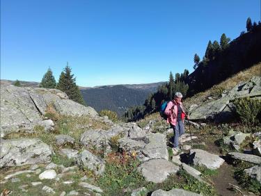 Arrivée à la bifurcation du couloir 