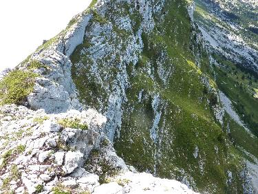 ArrivÃ©e au dessus du dÃ©but de la vire des Agnelons