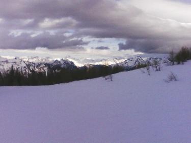 arrivÃ©e au plateau : vue vers le viso
