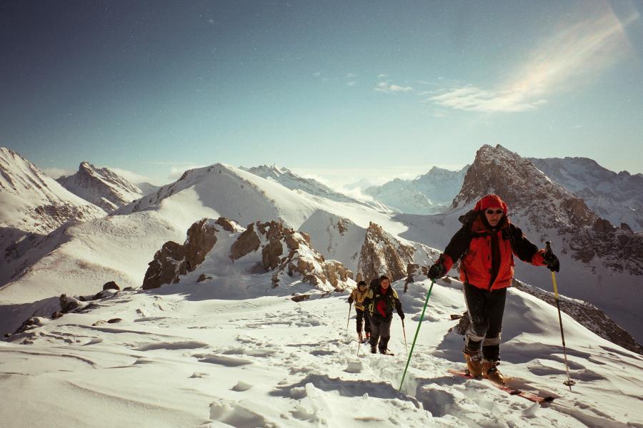 arrivée à la crête de la Rissace