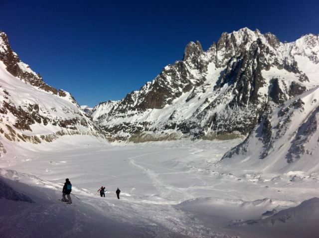 Arrivée sur la Mer de Glace