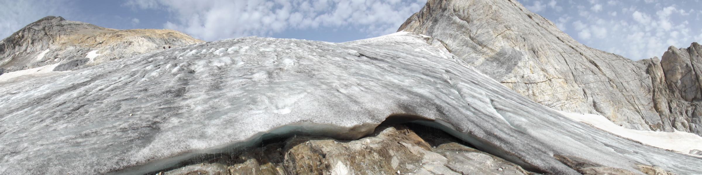 arrivée sur le glacier