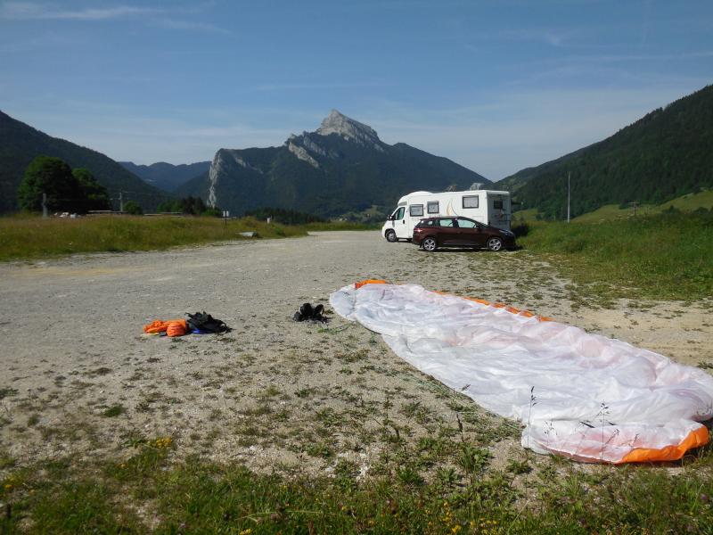 atéro au parking du téléski