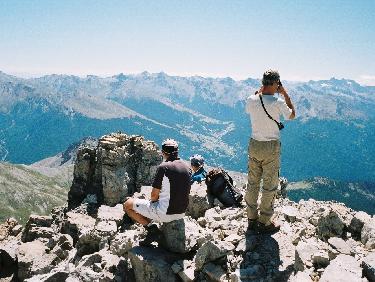 Au 1er point haut, mes trois comparses