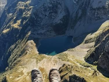 Au dessus du lac de Crop 