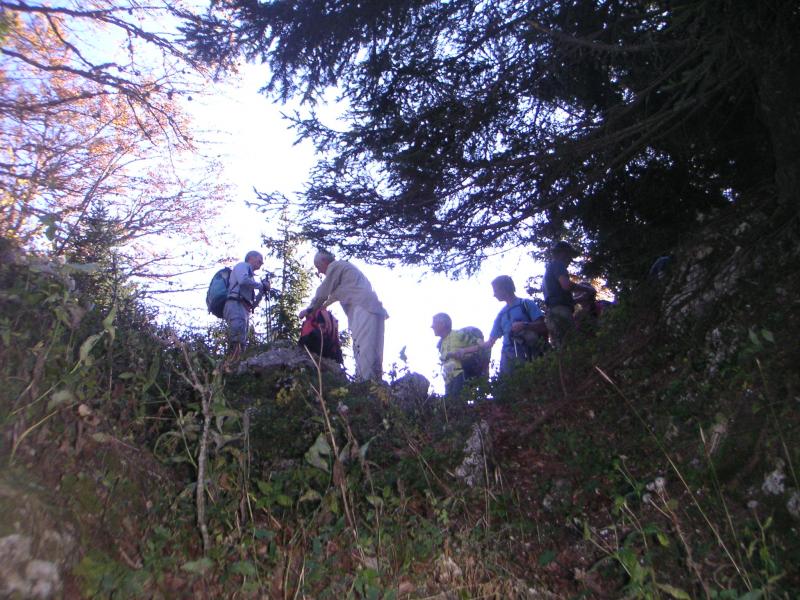 au Collet, joction avec le groupe A