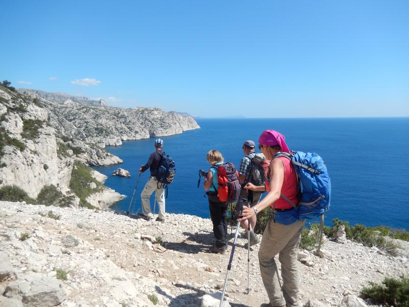 au-dessus de la Calanque de l'Escu