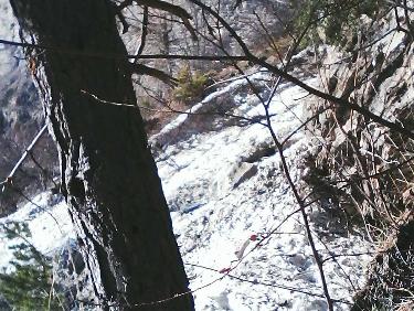 avalanche sur le sentier infÃ©rieur