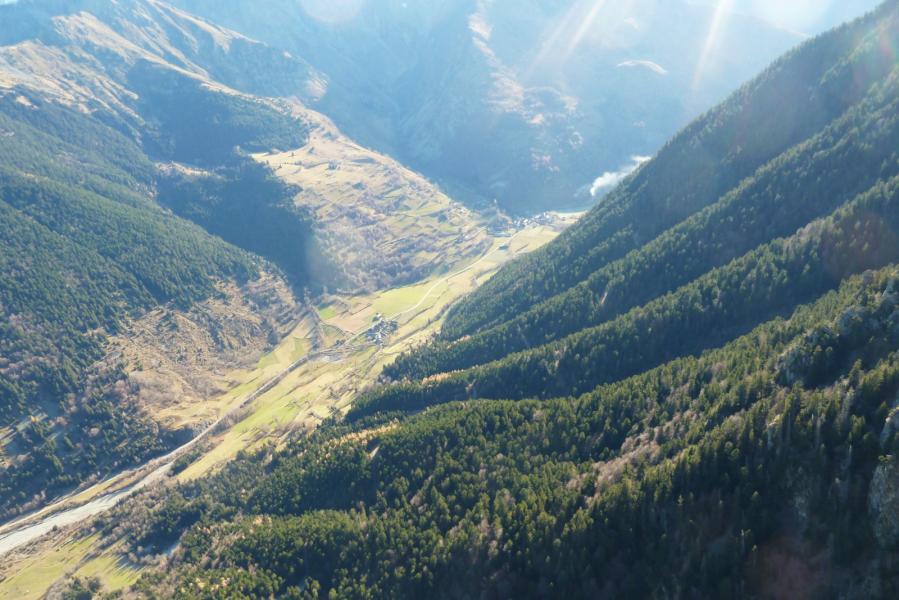 Belles manches à air tout au fond de la vallée