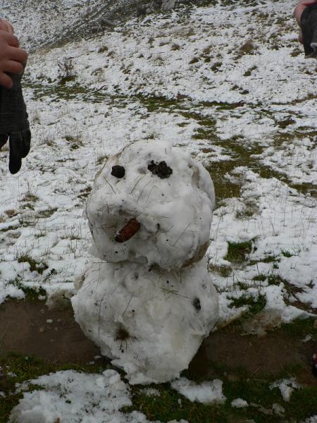 Bonhomme de neige au col de Pravouta