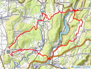 Belle boucle autour de la rivière d&apos;Ain