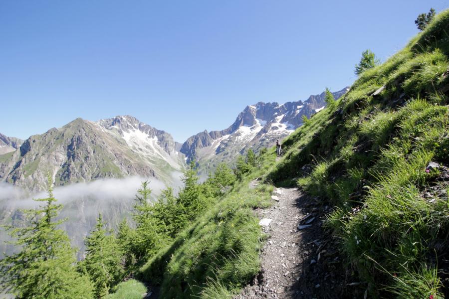 Col de la Muzelle en toile de fond