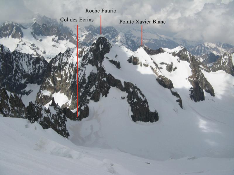 Col des Ecrins vue du Dôme