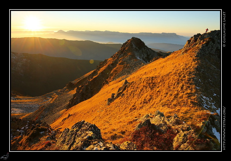 Coucher de soleil au dessus du Col du Vay