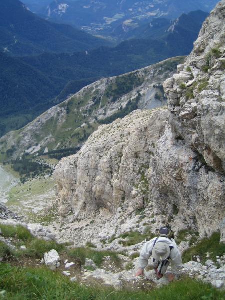 Couloir menant Ã  la vire supÃ©rieure