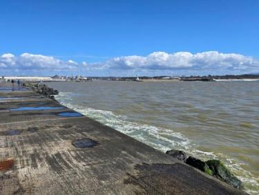 Marche urbaine avec Michel Arrotcharen de Bayonne à la digue de Tarnos 👍