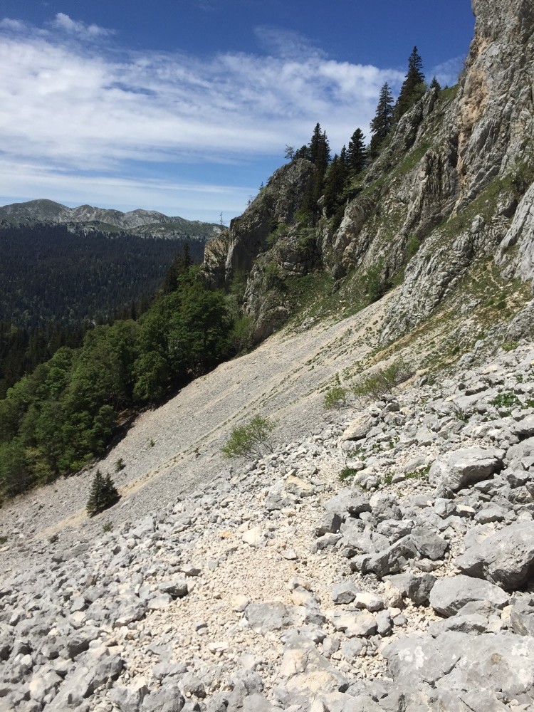 Charmant Som depuis Valombré, arrête Bérard, Collet, crête est, col de la Cochette