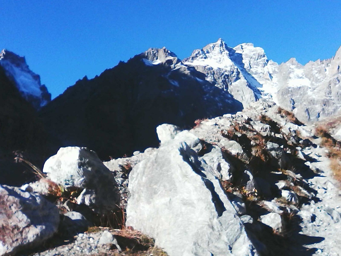 col de la temple par le glacier noir