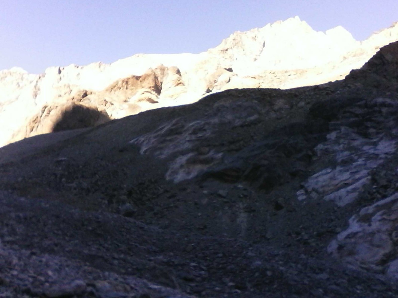 col de la temple par le glacier noir