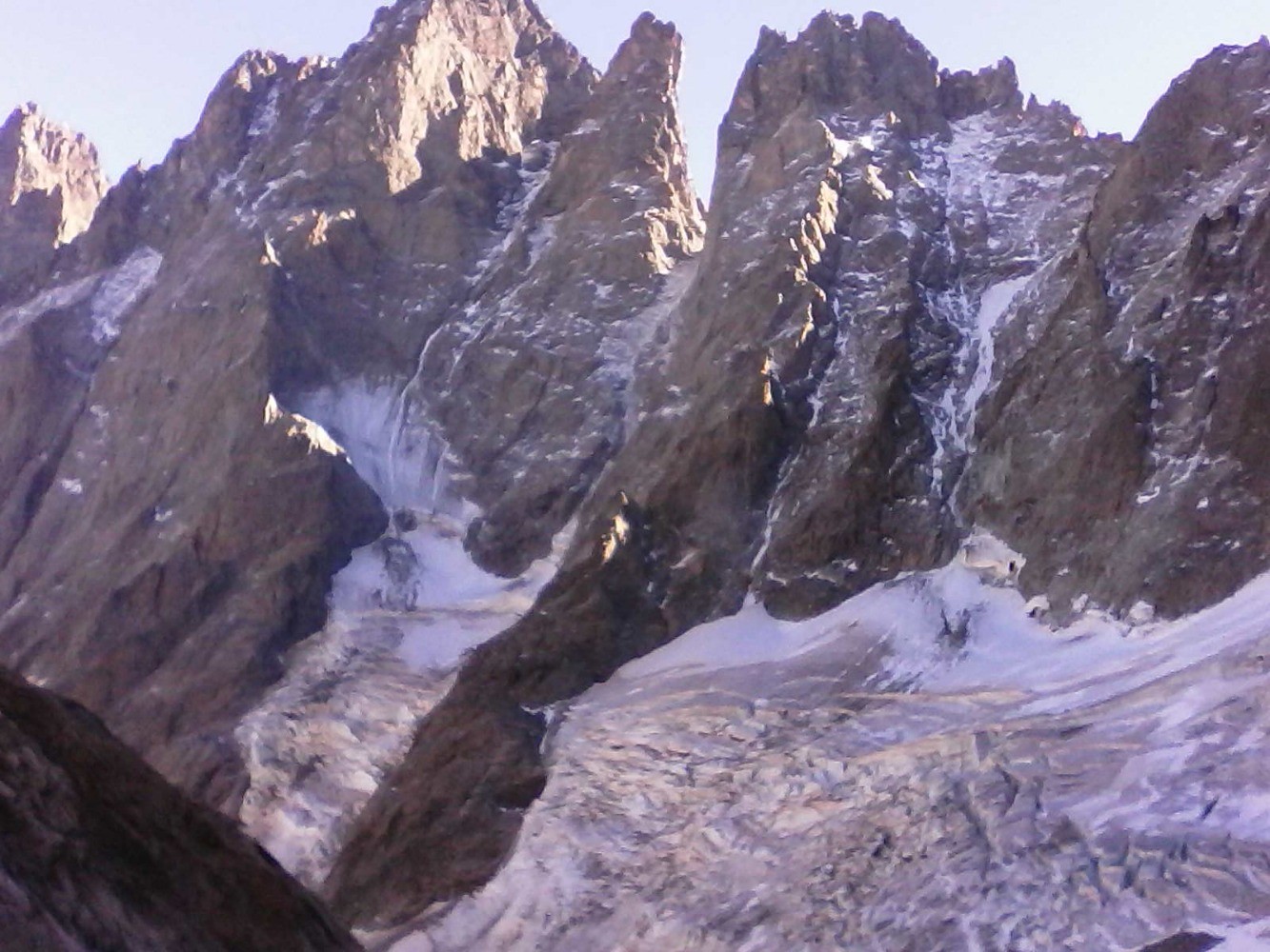 col de la temple par le glacier noir