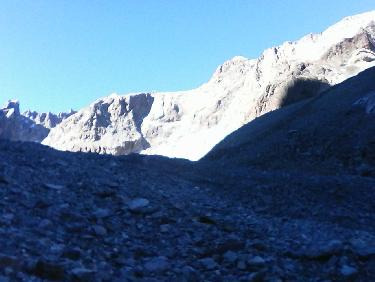 col de la temple par le glacier noir