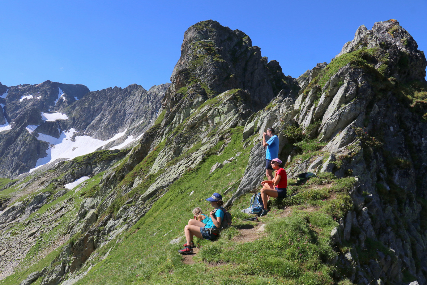 Col de Morétan en traversée Nord-Sud et Col du Léat depuis Gleyzin la Bourgeat noire 