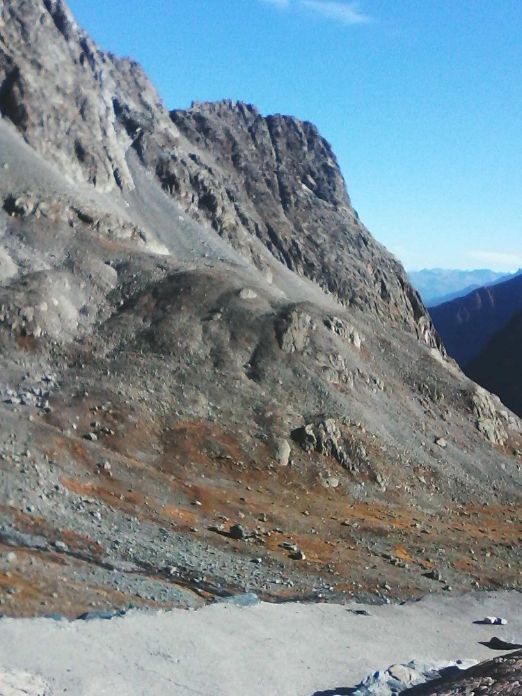 collette des pavéous depuis refuge tuckett