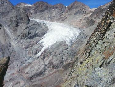 collette des pavéous depuis refuge tuckett