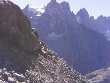 collette des pavéous depuis refuge tuckett