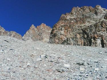 collette des pavéous depuis refuge tuckett