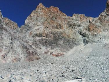 collette des pavéous depuis refuge tuckett