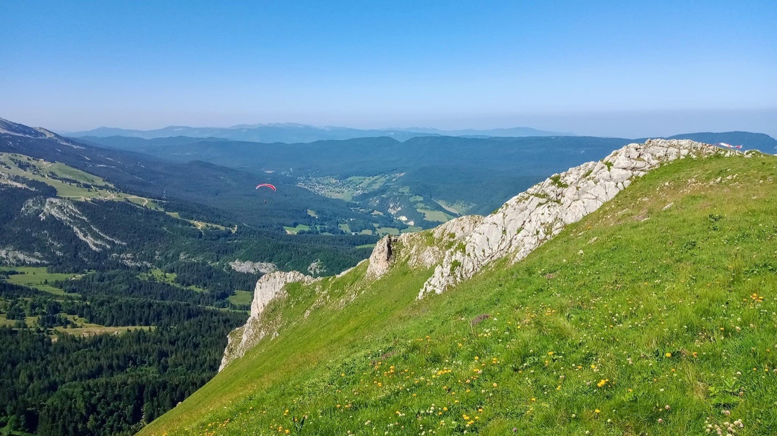 Combo parapente / famille dans le Vercors