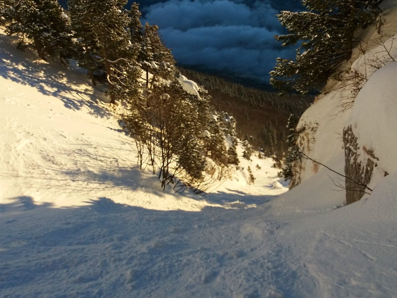 Couloir en virgule