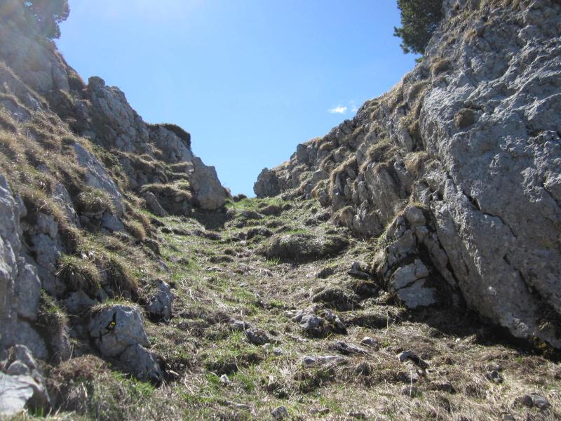 couloir d'accès déneigé