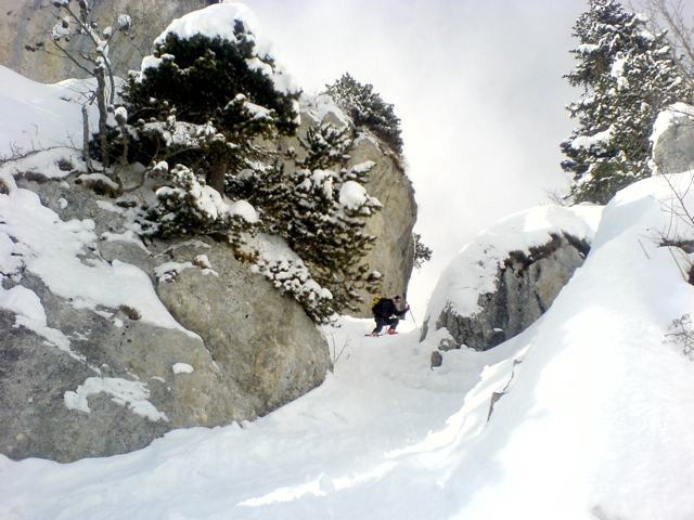 couloir est, d'en bas