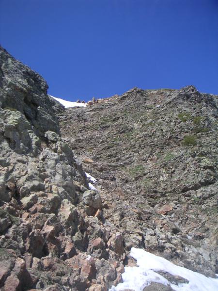 couloir sous la brèche