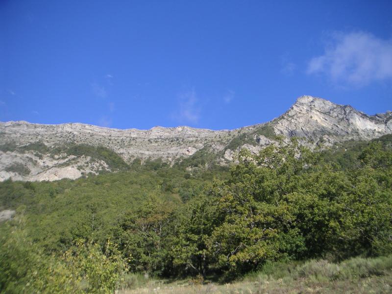 crête vue depuis le bas